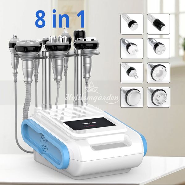 

8 in1 effective strong 40k ultrasonic cavitation body slimming vacuum rf skin firm body lift machine