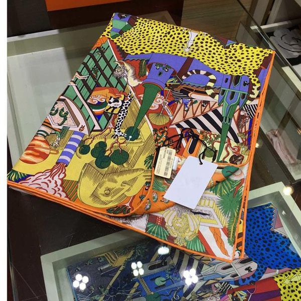 

animal city 90 silk scarf designer scarf casquette bucket hats baseball cap scarf snapbacks cap women luxury designer scarfs, Black