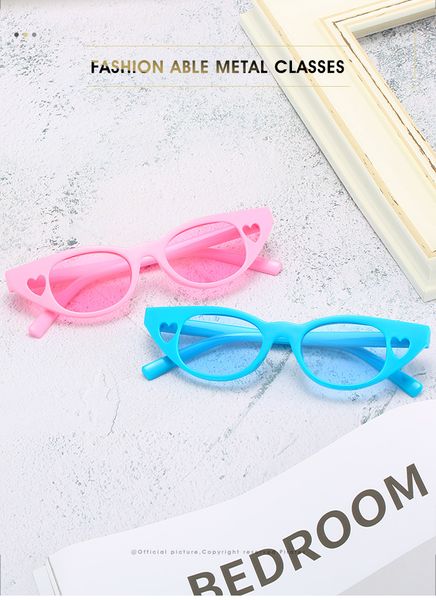 

2020 kids sunglasses boy girl fashion uv protection sun glasses simple cute eyeglasses frame child eyewear summer beach accessories 6619, White;black