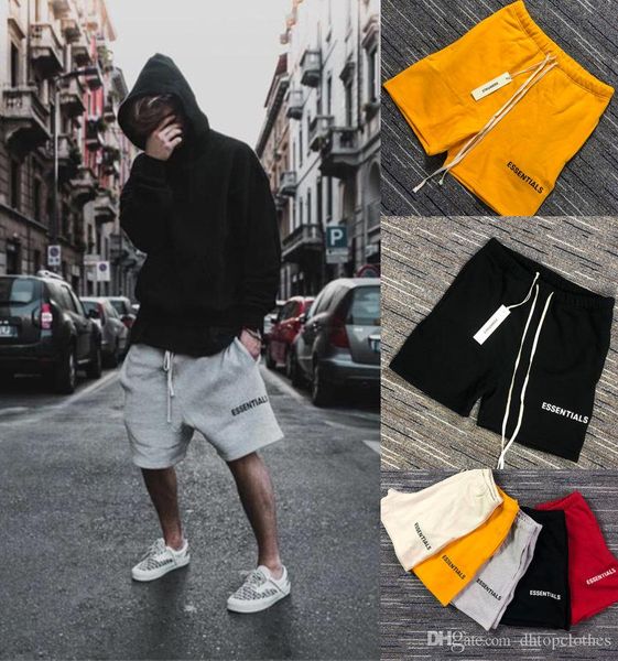 

fog shorts pour hommes essentials mens shorts summer sweatpants in 5 colors letter printed casual drawstring shorts relaxed sweatpants, White;black