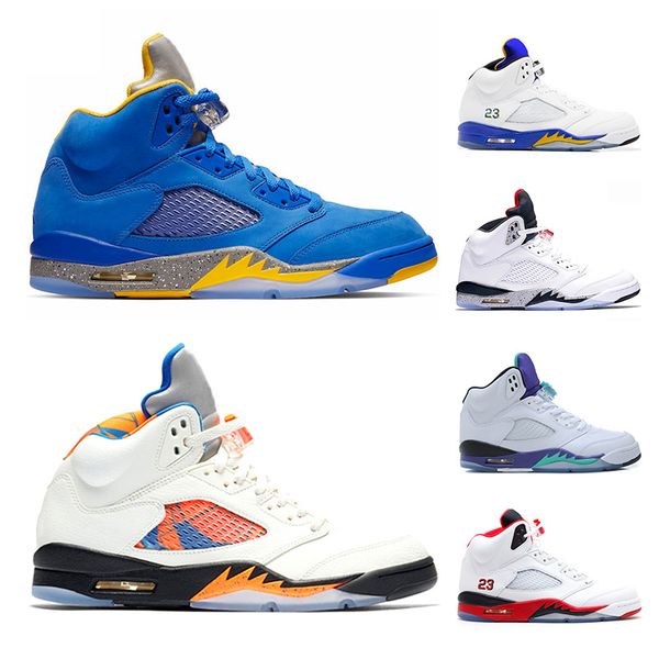 

nike air jordan 5 retro лучшие мужчины 5 5s баскетбол обувь laney blue замши bred fresh prince международный полет белый цемент мужские спор