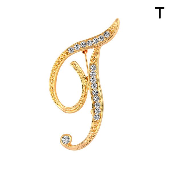 

letter brooch pins english letter alphabetical brooches rhinestone jewelry gifts xrq88, Gray