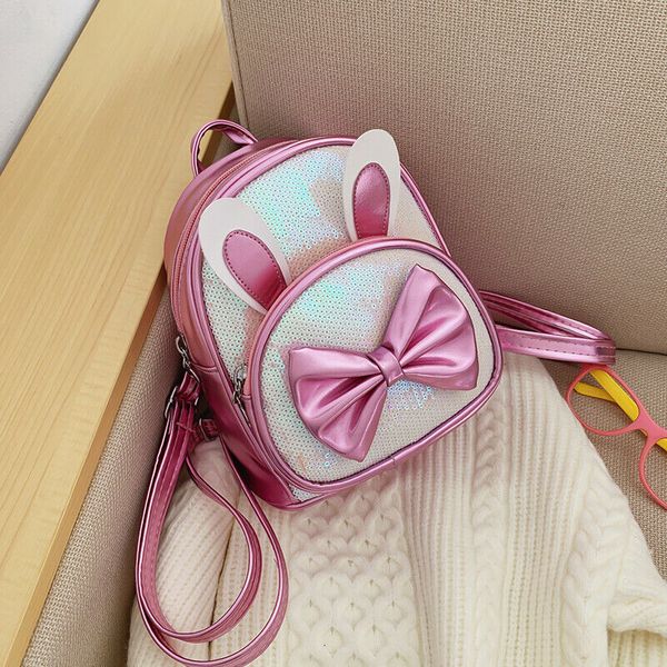 

children cute girls sequins mini backpack travel school bag toddle kids bow ruckrack nursery book bag
