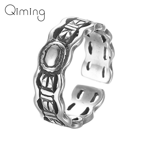 

punk classic adjustable thai silver male rings round vintage couple ring for women men jewelry party wedding gift, Slivery;golden