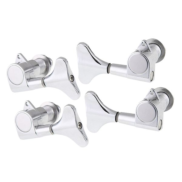 

4 pack of lock guitar string tuning pegs keys all right guitar machine heads knobs for electric guitar(silver), 2r2l