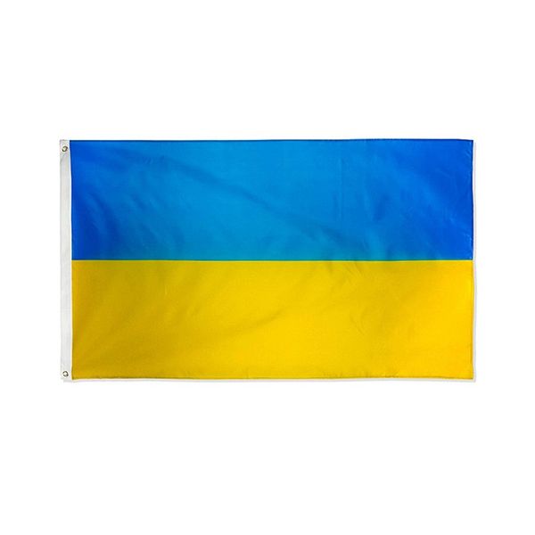 Украина Флаги, Нестандартный размер 3x5ft 150x90cm трафаретной печати 100% полиэстер, Национальный фестиваль Все страны, Бесплатная доставка
