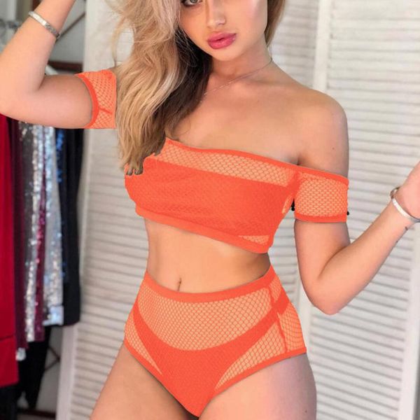 

womail swimsuit separate women net mesh bikini push-up pad swimwear bathing swimsuit beachwear set 1pc i300103