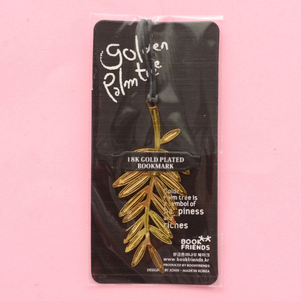 

40 pcs/lot golden palm tree bookmarks for reading books fancy gifts stationery item office school supplies ec641