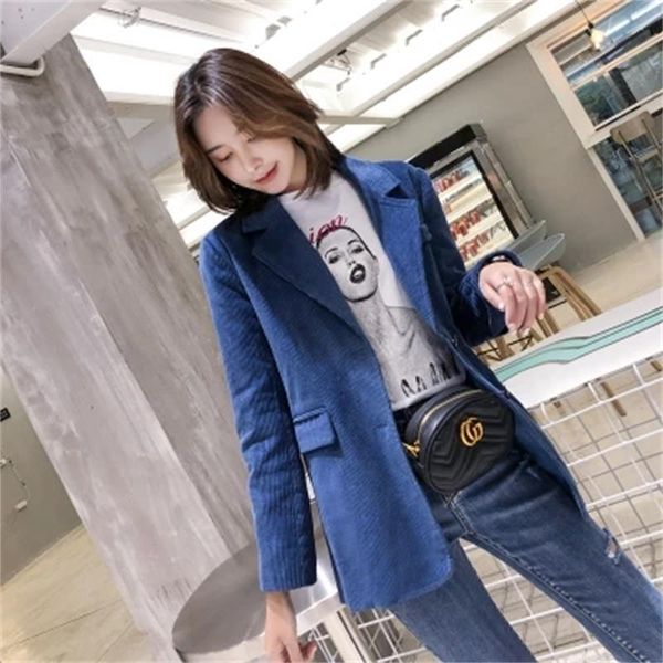 

fashion blazers women's suit spring new casual small suit corduroy loose jacket female coat women blazers, White;black