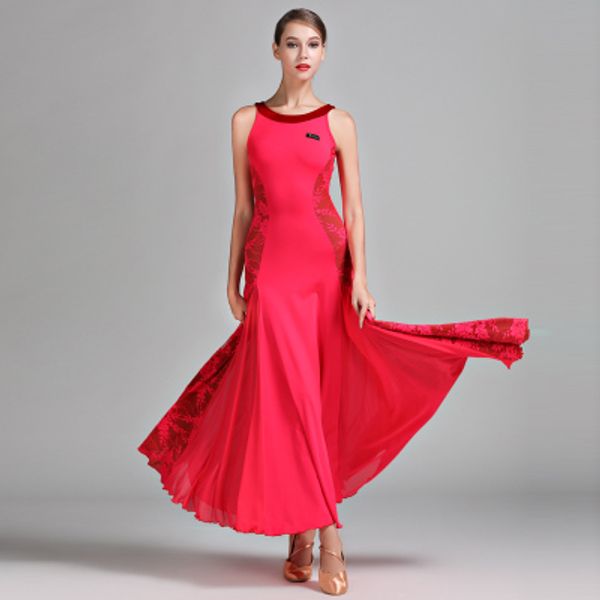 

ballroom dance competition dresses dance ballroom waltz dresses for dancing waltz foxtrot spanish dress flamenco, Black;red
