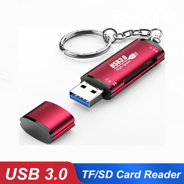 Ad alta velocità 2 in 1 USB 3.0 SD Micro-SD Card Reader Adapter Computer portatile per Micro TF Flash