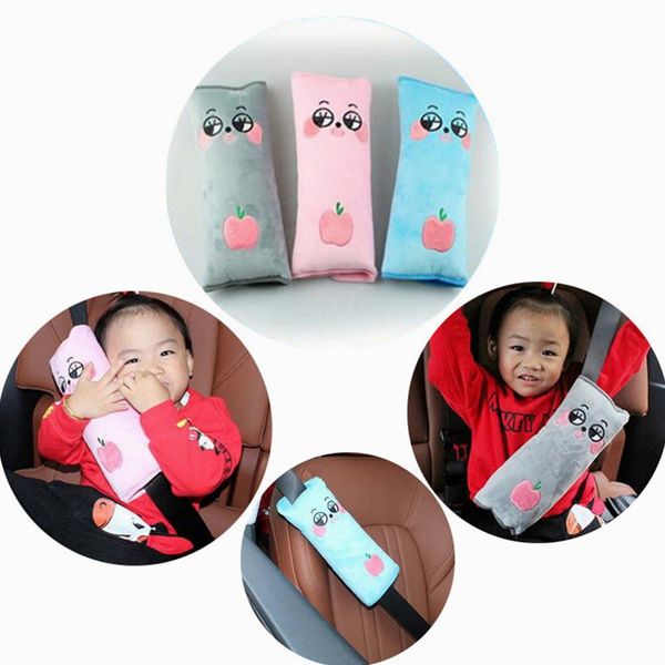 

car styling seat belt cover cartoon car kids seat belt pillow head support shoulder pad headrest shoulder protector harness