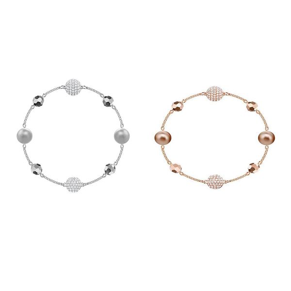 

swa 2019 winter new remix armband bangle original girlfriend anniversary souvenir gift fashion jewelry ing, Golden;silver