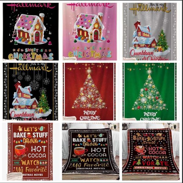 

xmas blankets home kids fashion thickening hooded carpet christmas wool blanke winter warm blanket home tapestries wy74q