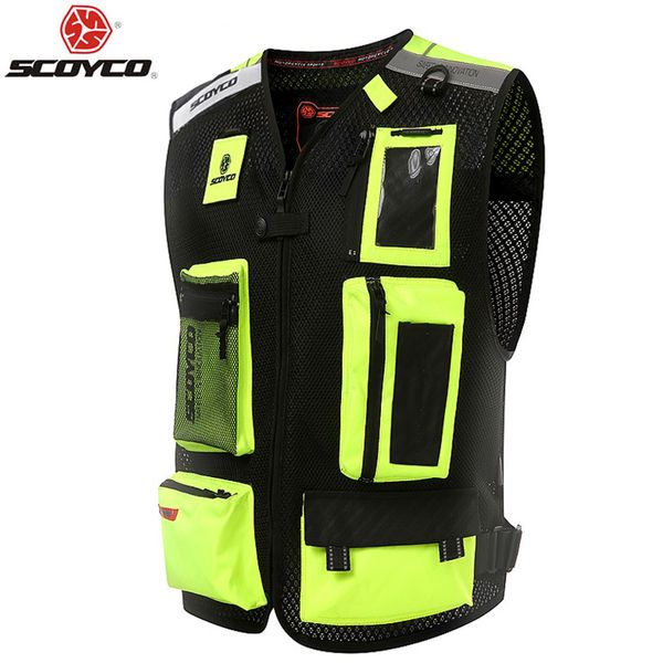 

scoyco jk46 men's motorcycle motocross vest auto racing atv mx sleeveless jacket reflective safety coat protective sportswear