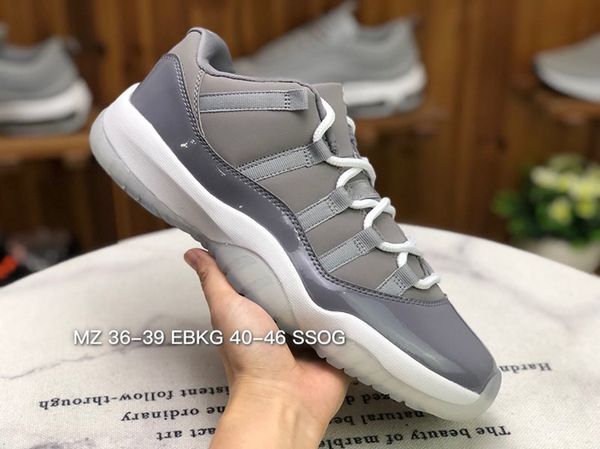 

11 new 11s low white men bred women jumpman basketball shoes concord 46 white metallic silver p3aup