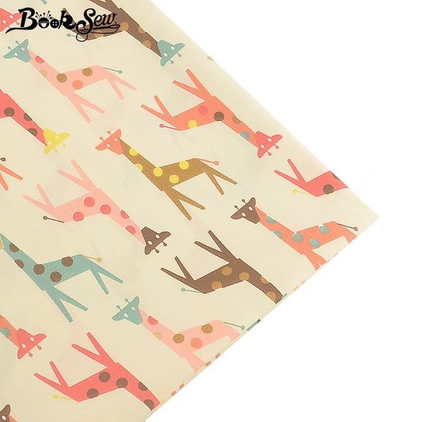 

booksew giraffe pattern100% cotton fabric home telas fat quarters diy handmade quilting bed sheet sewing pillow patchwork tissu, Black;white