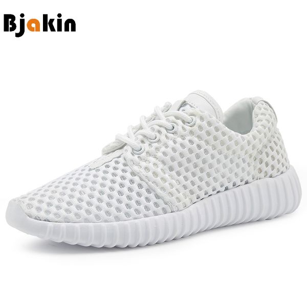 

bjakin summer running shoes for women white mesh sneakers female breathable mesh sport shoes gym couple size 35-44