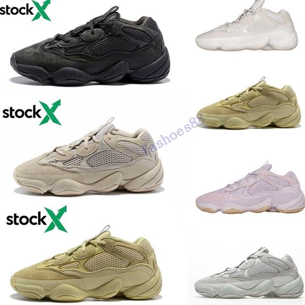 

soft vision 500 stone bone white running shoes mens womens super moon yellow utility black blush salt kanye west designer sports sneakers