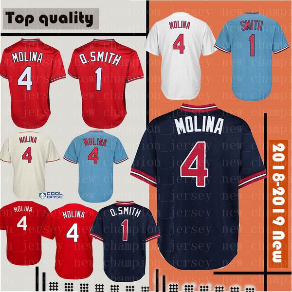 

Men's 4 Yadier Molina 1 Ozzie Smith Jersey St. Louis Embroidery Baseball Jerseys 25 Dexter Fowler Cheap sales Free Shipping