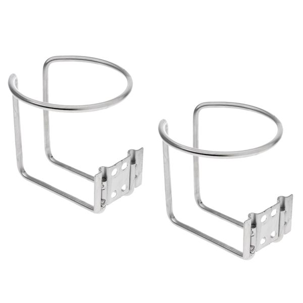 

1 pair stainless steel boat cup drink holder bottle holder for marine yacht truck rv car trailer etc door mount cup stand