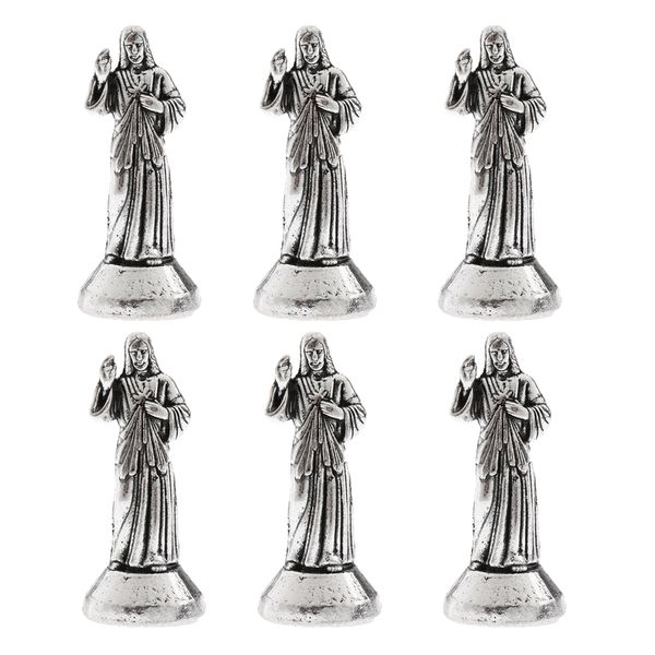 

6 pack vintage mini jesus religious statue christianity for catholic easter