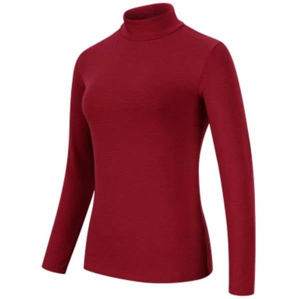 

women t shirt long sleeve t-shirt half turtleneck thermal tshirt women's streetwear t shirts fashion causal t shirts spring, White