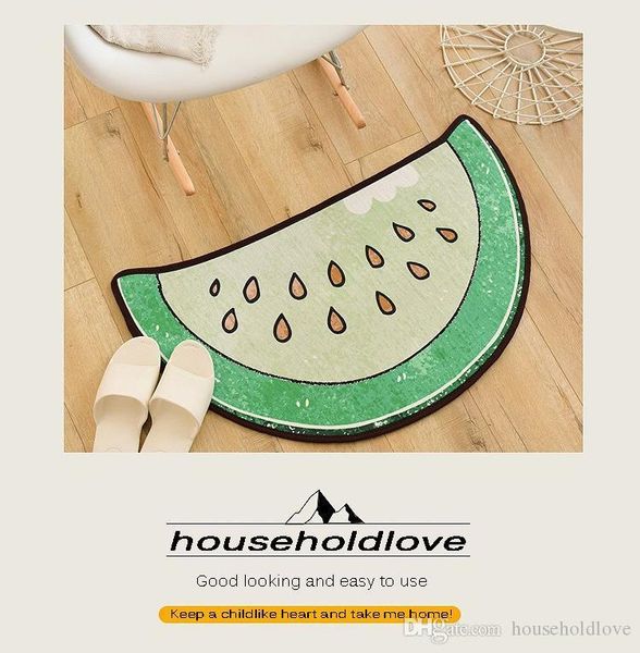 

cute fruit shaped mats bedroom kitchen bathroom entrance door mats bedside absorbent non-slip carpet mats carpets ornament decorations
