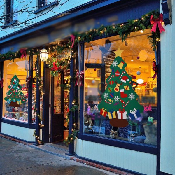 

christmas tree felt new year gifts kids toys artificial tree wall hanging ornaments diy christmas decoration for home hot