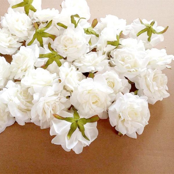 

новый дизайн 11pcs искусственные цветы глава 10 см для украшения венчания diy венок подарочная коробка цветочные шелк партии дизайн цветов