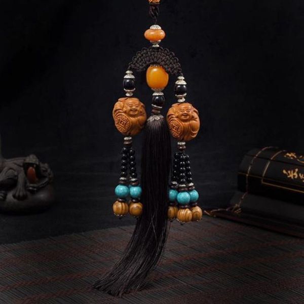 

interior decorations car pendant wooden maitreya lucky hanging decor auto supplies safe ornaments