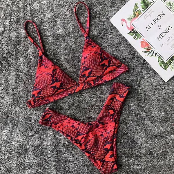 

bikinis set micro bikini snake leopard swimsuit solid bathing suit women two piece swimwear brazillian thong 2021 mujer