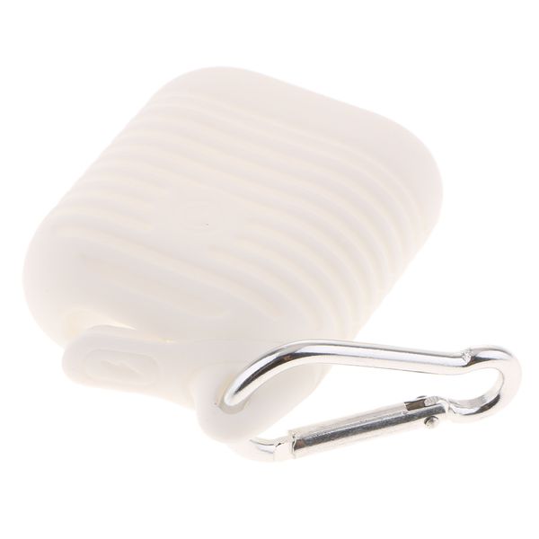 

premium silicone protective cover case with keychain for apple airpods