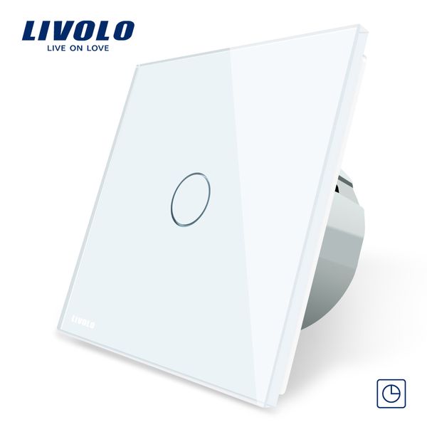 

Livolo eu tandard timer witch 30 delay ac 220 250v 3 color gla panel light touch witch led indicator