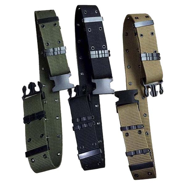 

waist support outdoor sports protective gear tactical sport belt with plastic buckle army adjustable fan hook loop waistband, Black;gray