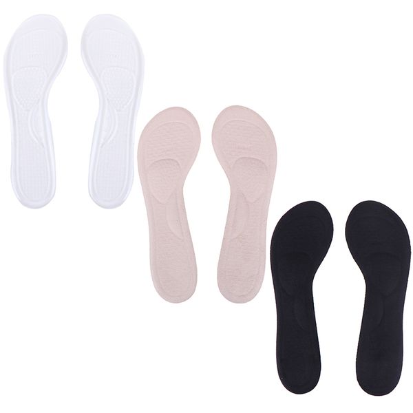

1pair anti-slip massaging metatarsal cushion orthopedic sandals insoles women invisible sweat velvet half yard insole, Black