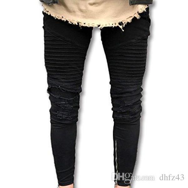 

just no logo men's ripped destroyed jeans light blue denim pants