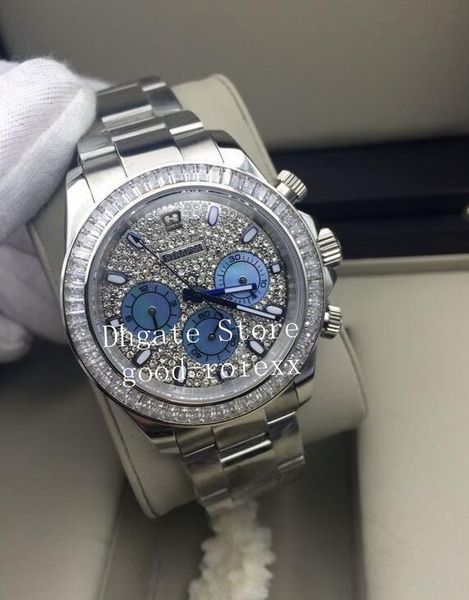 

Роскошные мужские часы с автоподзаводом Часы с автоподзаводом 2813 Full Pave Бриллиант