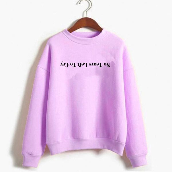 

women print harajuku god is a woman sweatshirts pullover cewneck warm sweatshirt no tears left to cry hoodie, Black