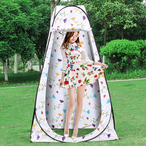 

portable privacy shower toilet camping up tent small flower color outdoor dressing tent/outdoor toilet tent