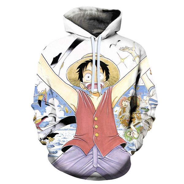 

hoodies men clothing 2020 anime 3d sweatshirts one piece print pullovers harajuku streetwear plus size 6xl, Black