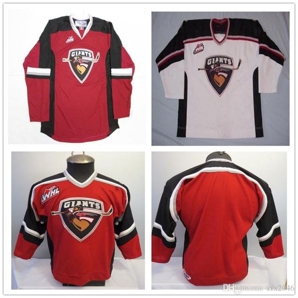 

пользовательский whl vancouver giants роуд хоккей джерси красных белые прошитые логотипы вышитых customized любого имя и номер размера s-6xl, Black