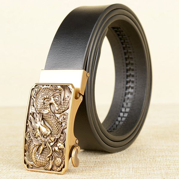 

fashion 2018 new genuine leather designer belt men cowhide male waist strap dress ratchet belts for jeans, Black;brown