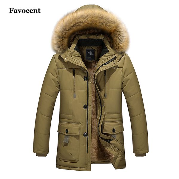 

new fashion winter jacket men warm coat casual parka medium-long thickening coat wool liner fur hat detachable parkas men m-5xl, Black