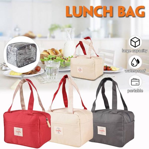 

fashion picnic bags portable insulated lunch bag tote cooler handbag bento pouch dinner container for women children students