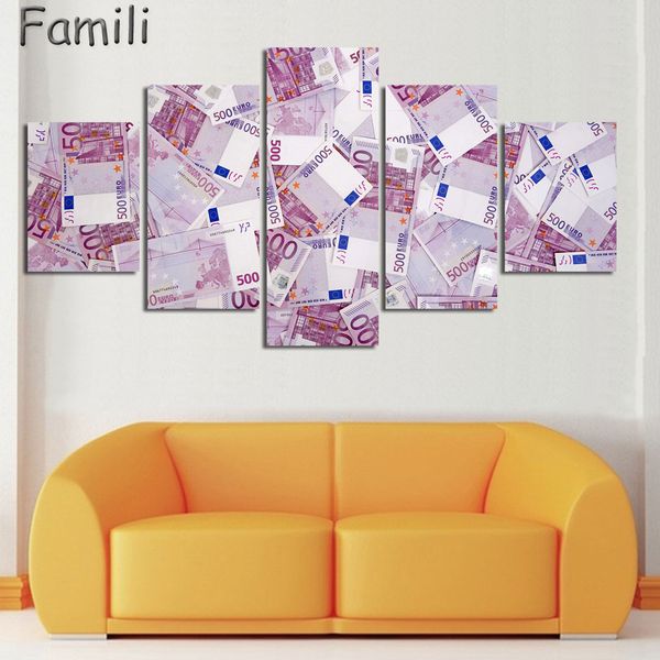 

printed canvas painting banknotes wall art posters 5picture unframed modular paintings cuadros decor hd wall pictures for home