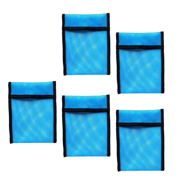 

5pcs empty scuba dive snorkeling weight belt pocket mesh spouch bag