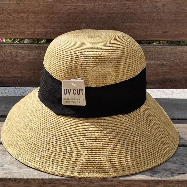 

2020 straw outdoor sun-proof straw hat fashionable lace-up beach hat, Blue;gray