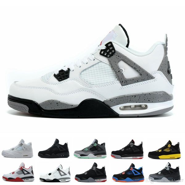 

2019 new bred 4 4s iv what the cactus jack laser wings mens basketball shoes denim blue eminem pale citron men sports designer sneakers
