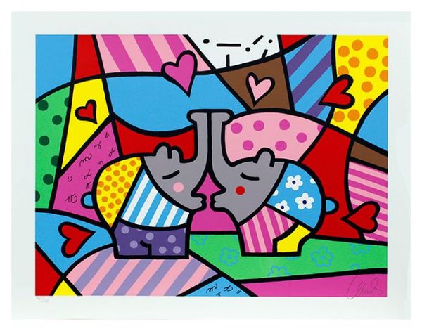 

отто waalkes - hommage romero britto home decor расписанную hd печать картина маслом на холсте wall art canvas картинки 191217